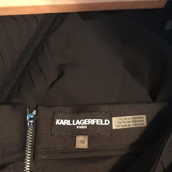 NWT Karl Lagerfeld Scuba A-Line Pleated Skirt- - Picture 3 of 6